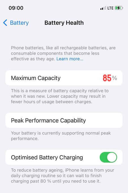 iPhone Battery Health 85 is Good or Bad